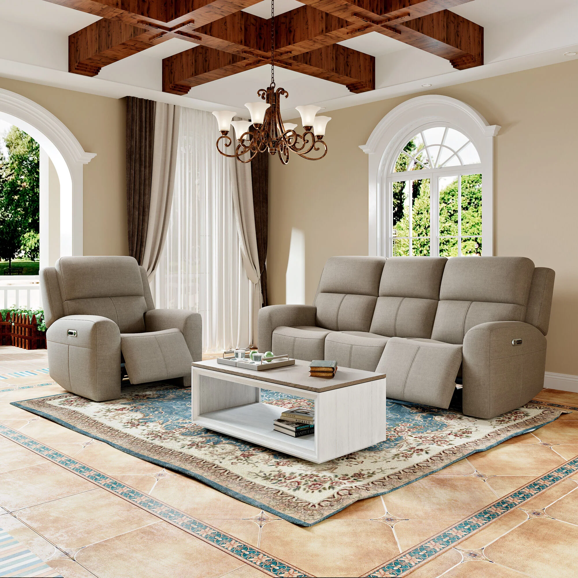 Taylor Power Reclining Sofa with Power Headrests - Image 3