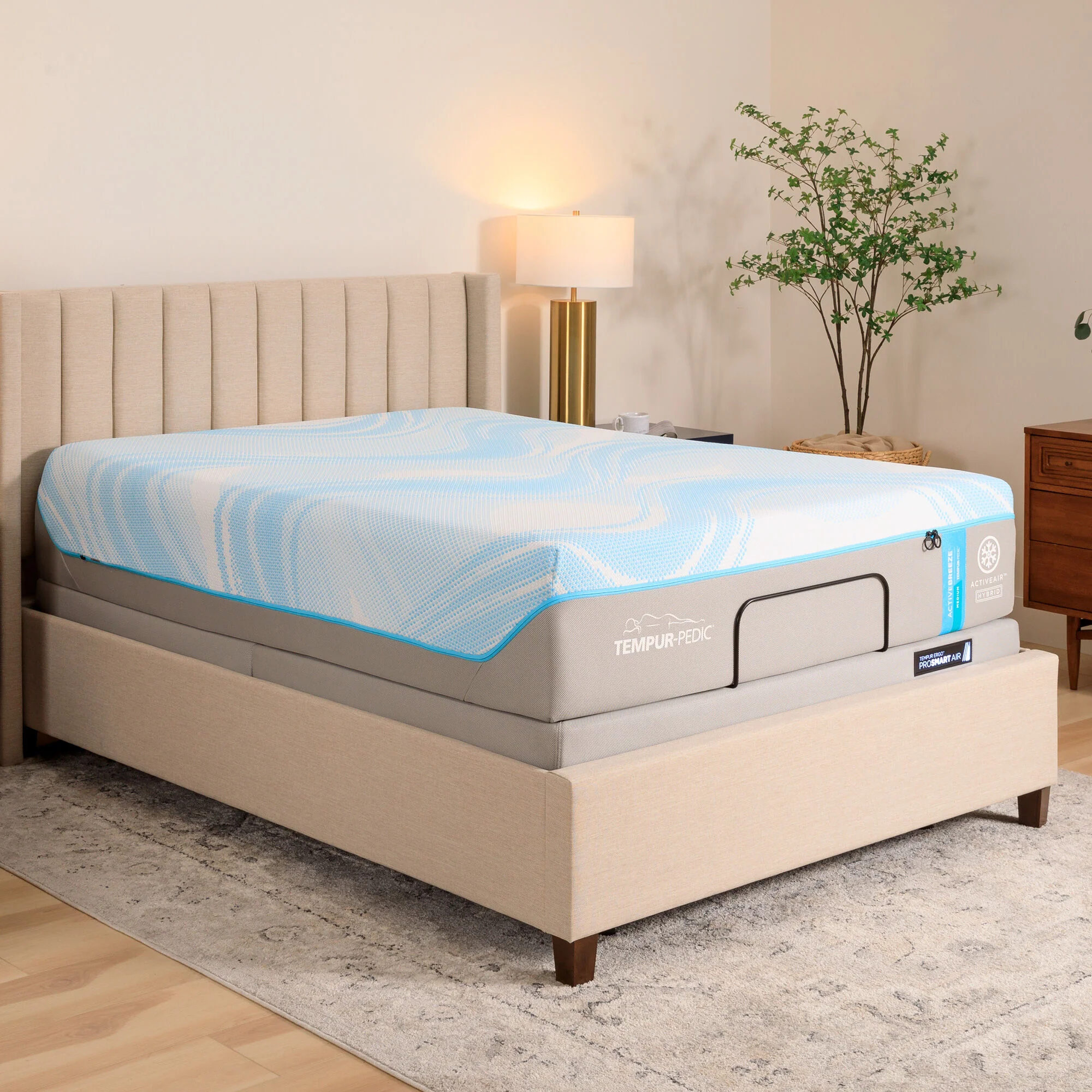 Tempur-Pedic TEMPUR-ACTIVEbreeze 2 Medium Hybrid Mattress & Adjustable Base Set - Image 12