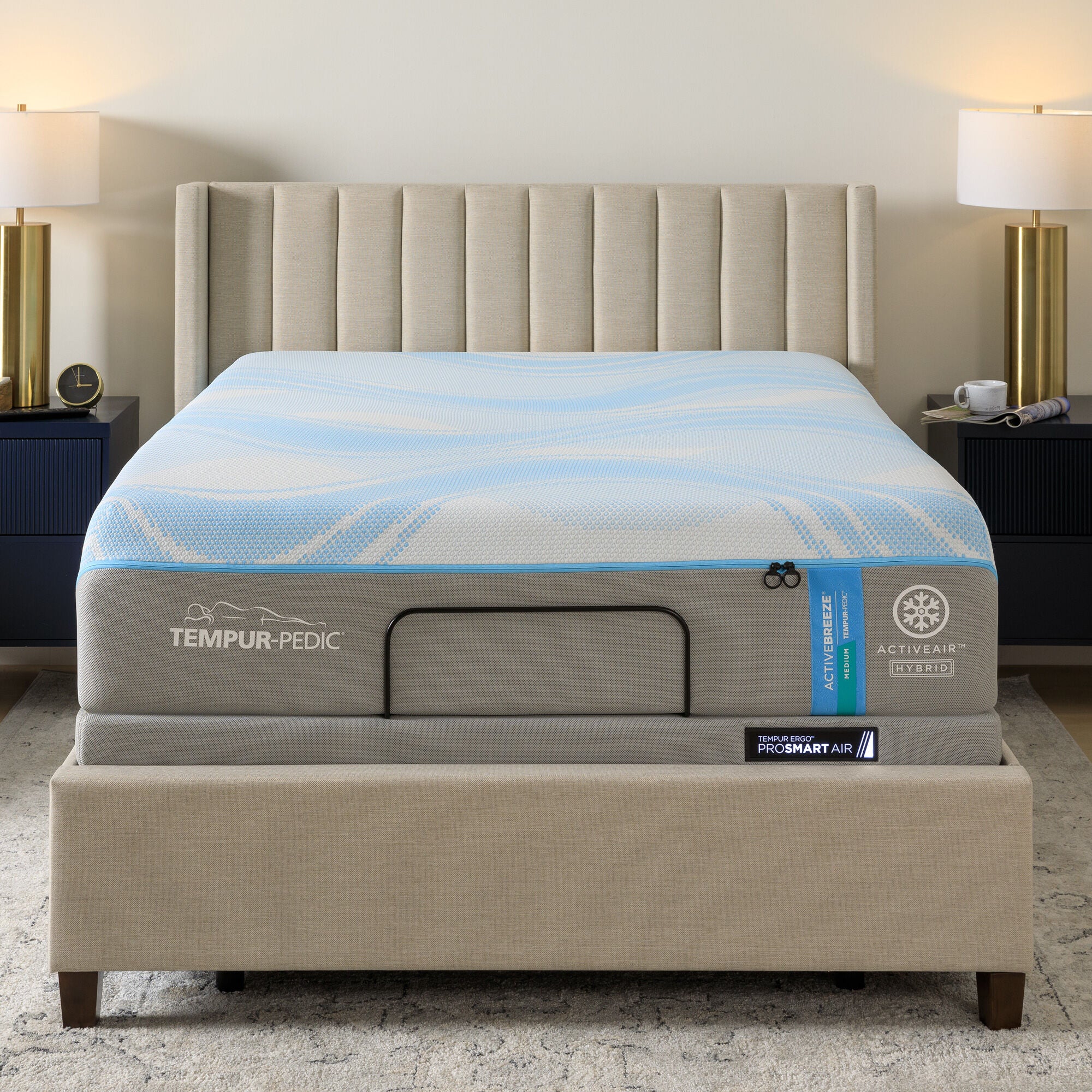 Tempur-Pedic TEMPUR-ACTIVEbreeze 2 Medium Hybrid Mattress & Adjustable Base Set - Image 25