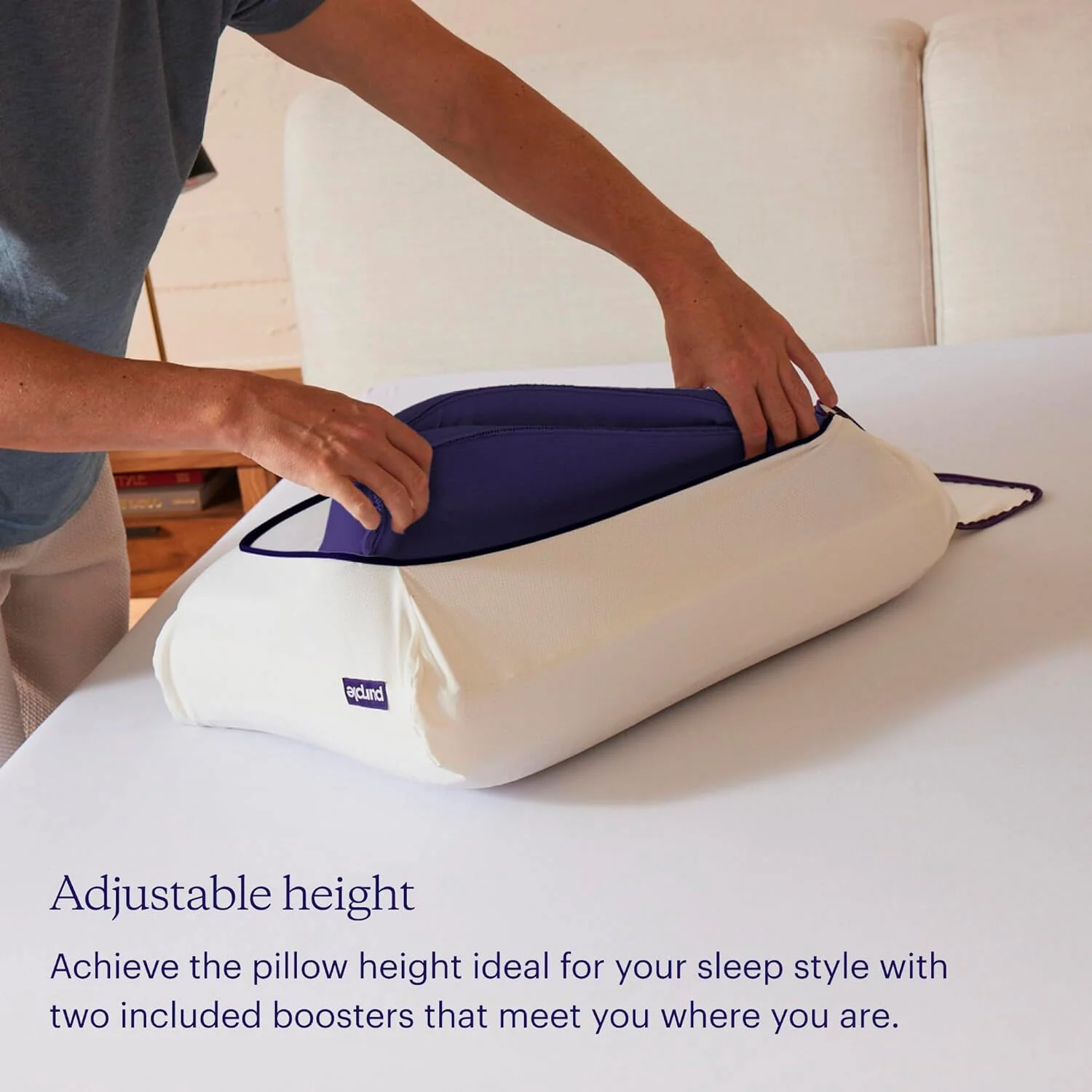 Purple Pillow With Booster - Image 5