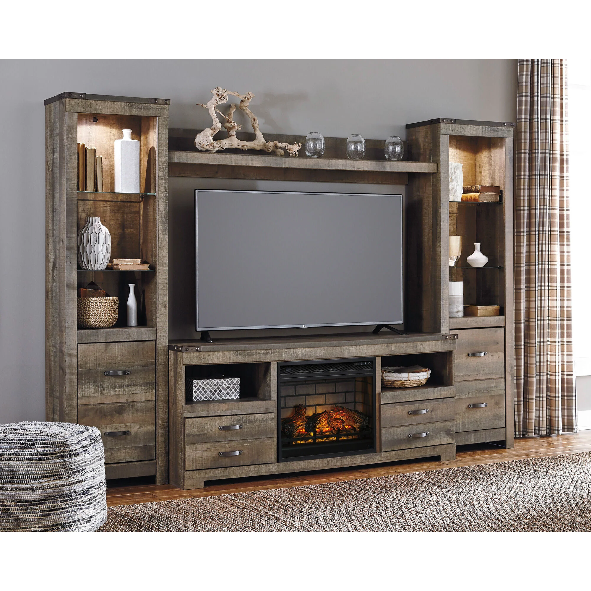 Trinell 4 Piece Infrared Fireplace Entertainment Center - Image 2