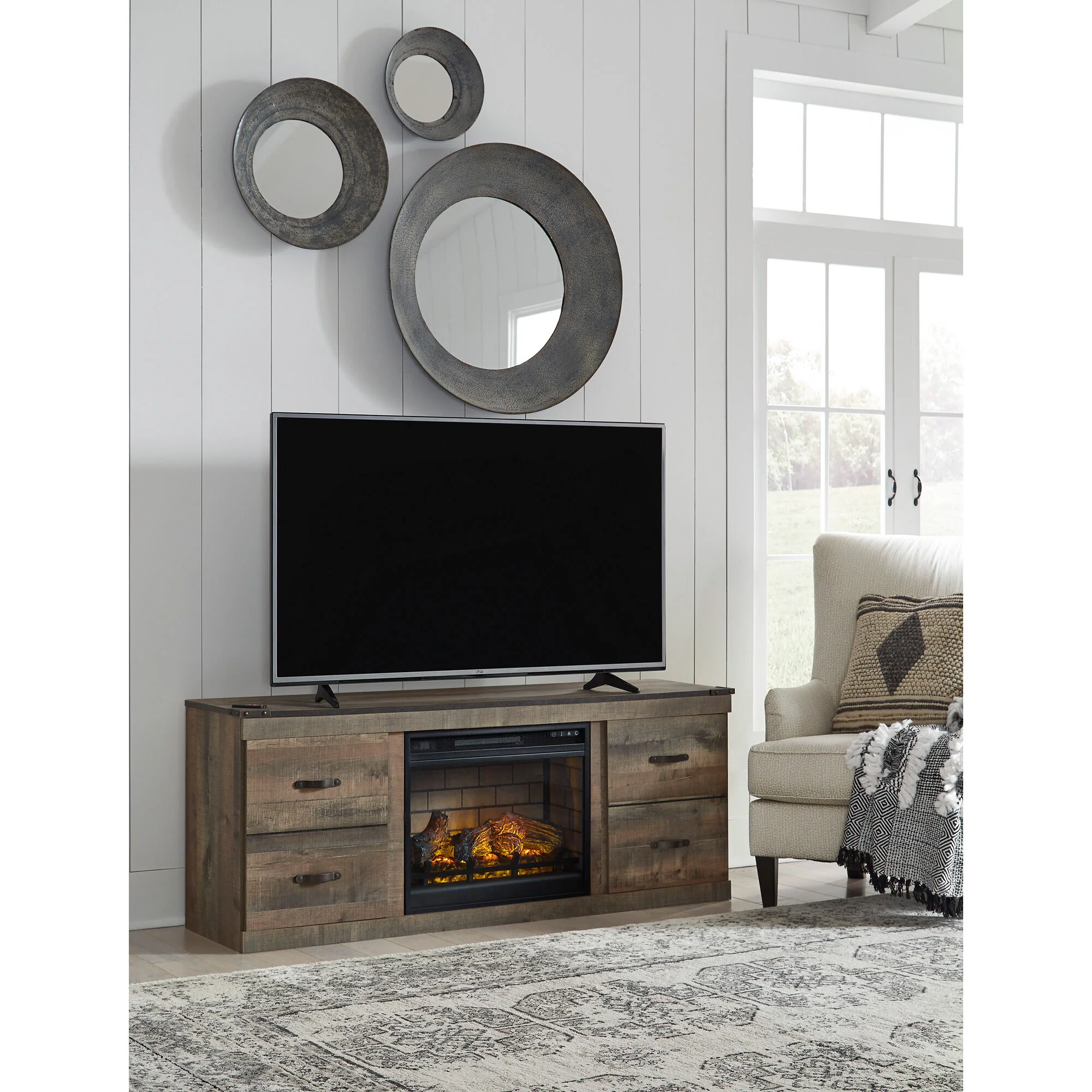 Trinell 60 Inch Fireplace Console - Image 2