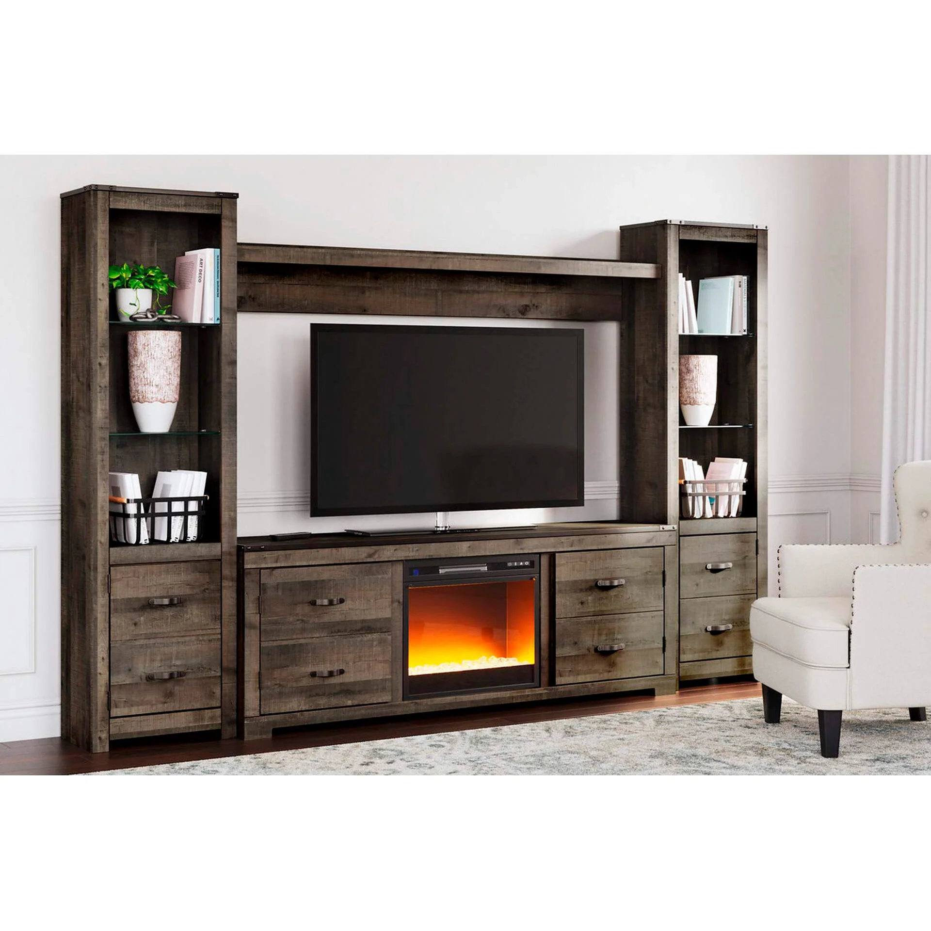 Trinell 63 Inch Fireplace Wall Unit - Image 2