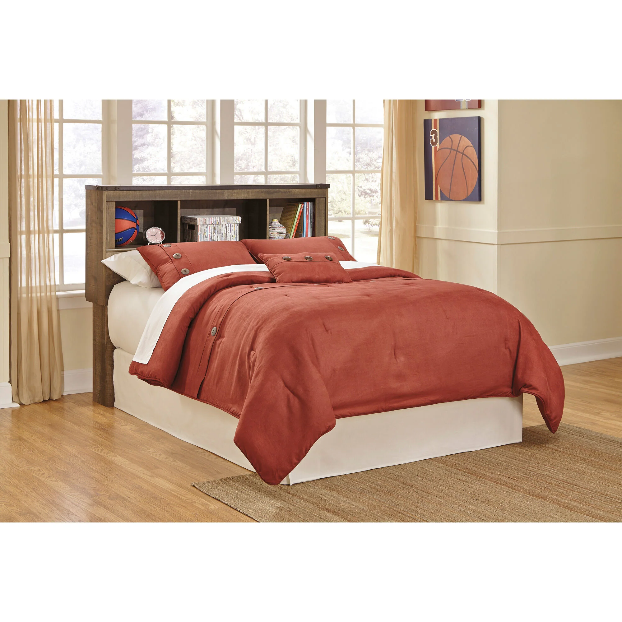 Trinell Bookcase Headboard - Image 5