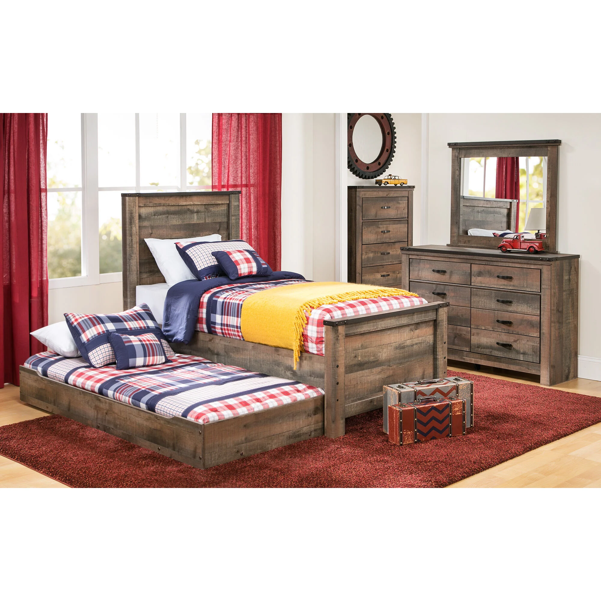 Trinell Panel Bed with Twin Trundle - Image 5
