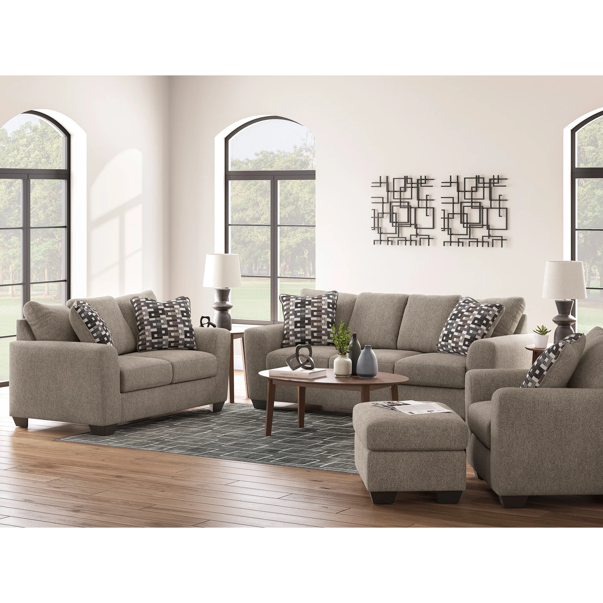 Triston-Peaks Ottoman - Image 5