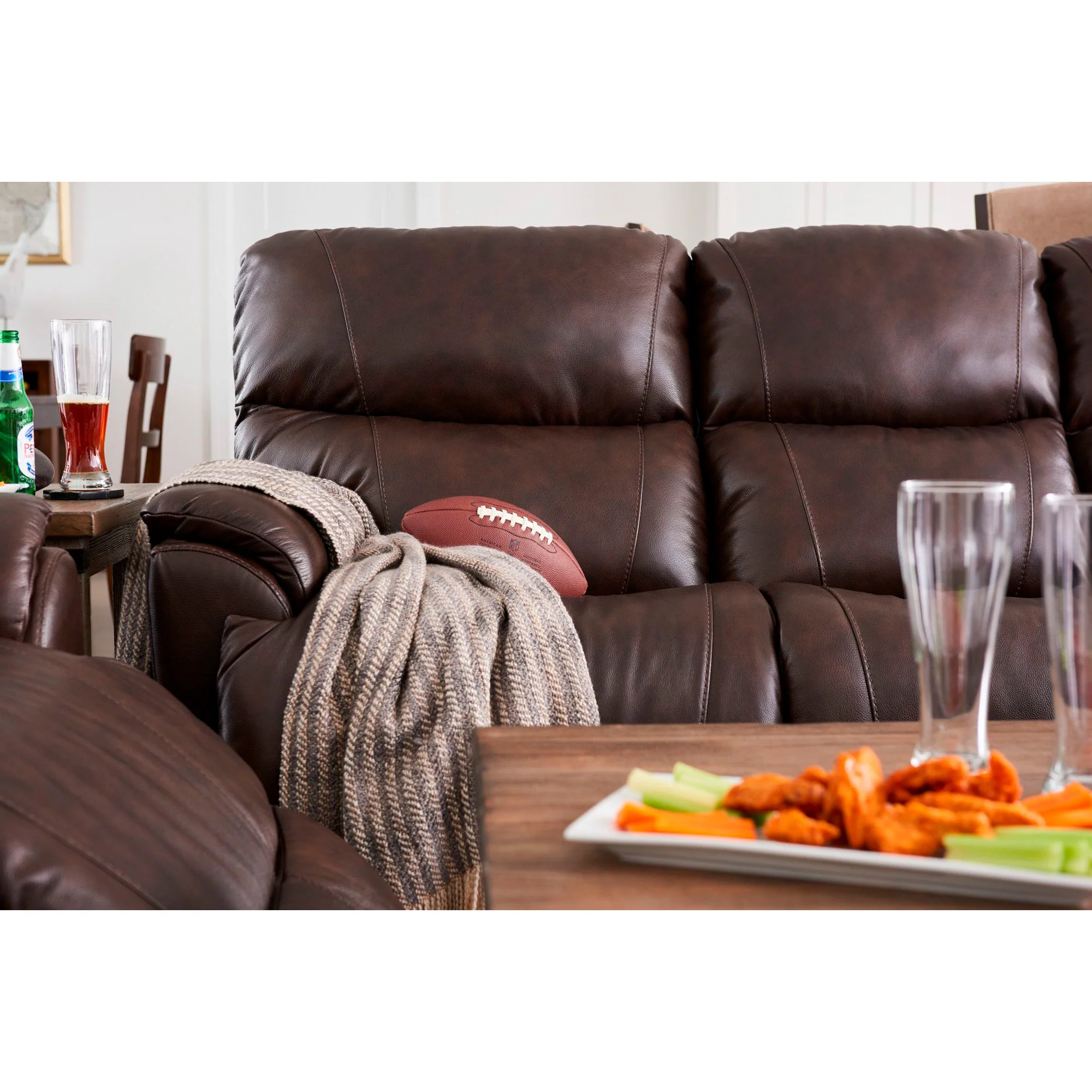 Trouper Leather Tri-Power Reclining Sofa - Image 8