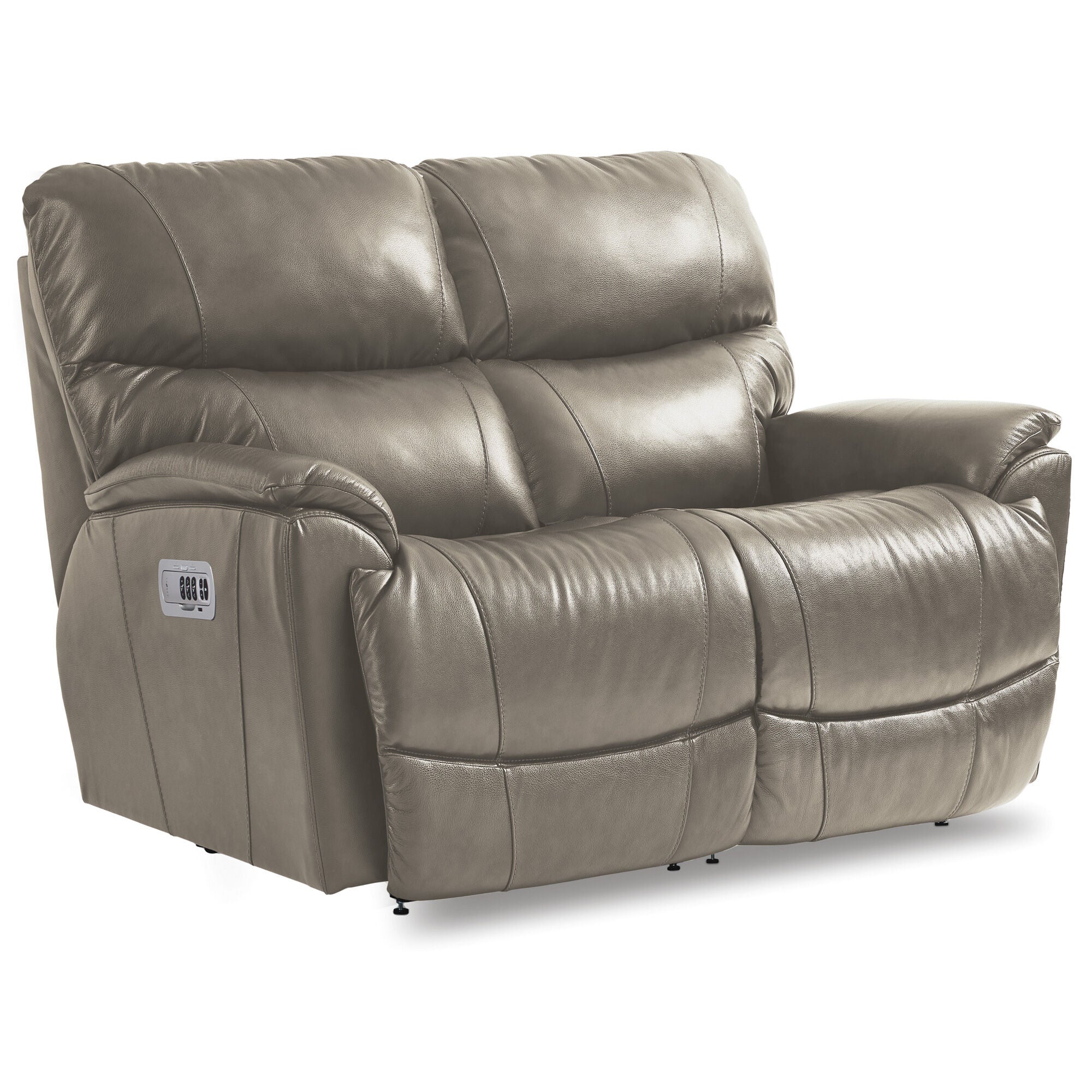 Trouper Leather Tri-Power Reclining Loveseat - Image 2