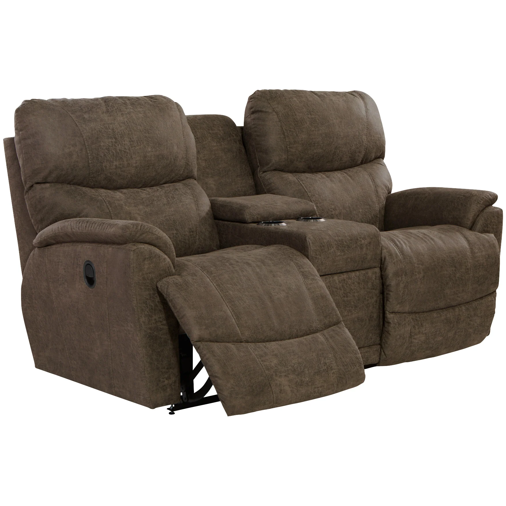 Trouper Reclining Console Loveseat - Image 7