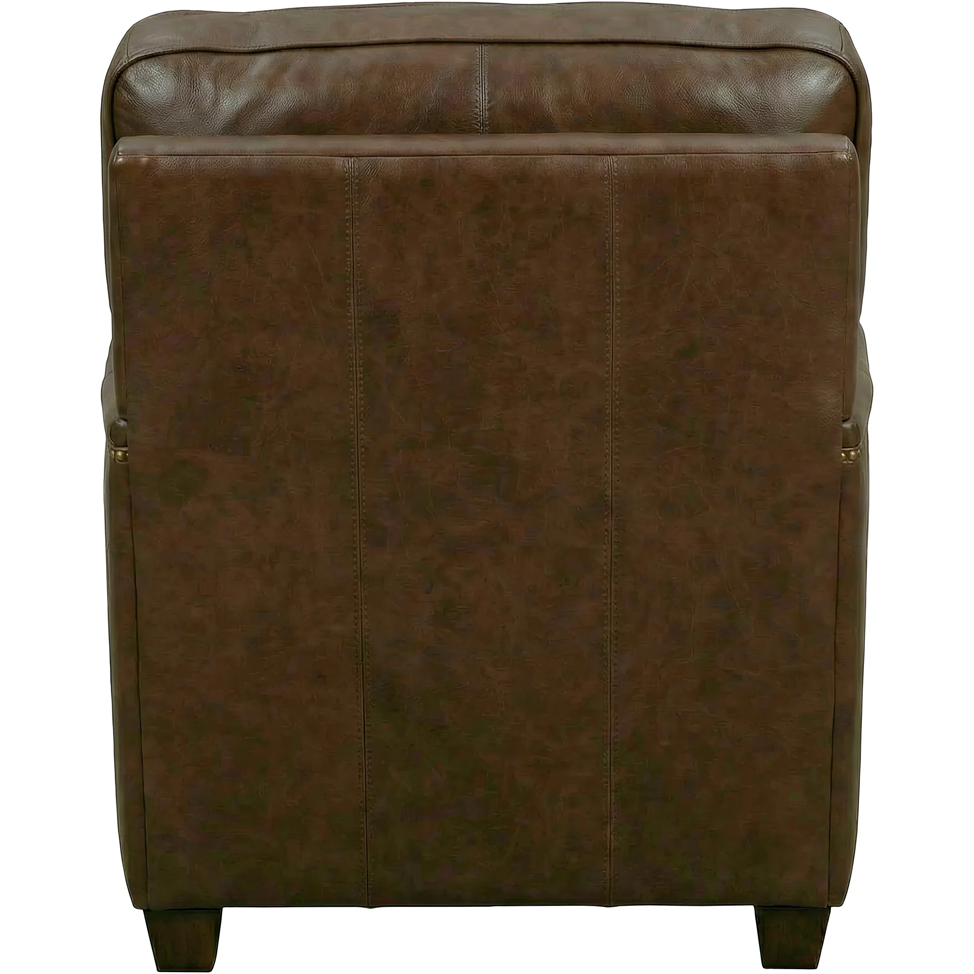 Warren Feather Blend Leather Nail Head Chair - Image 4
