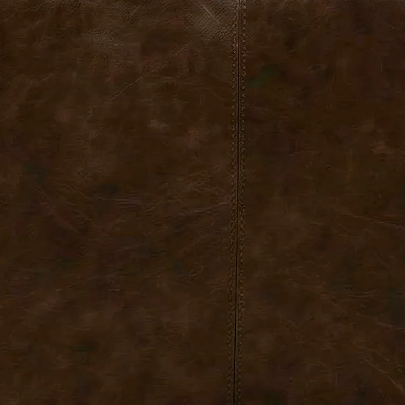 Warren Feather Blend Leather Nail Head Sofa - Image 7