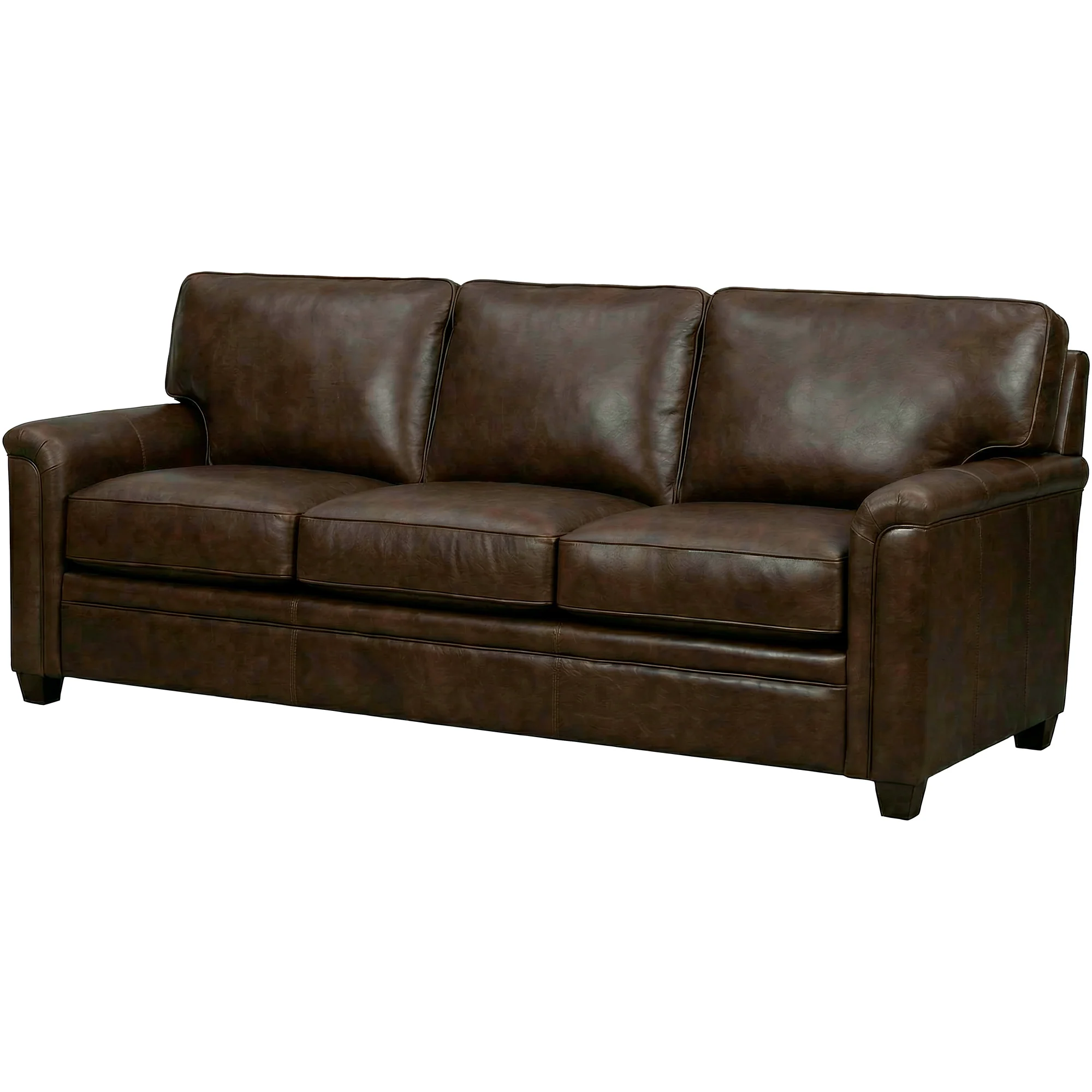 Warren Feather Blend Leather Sofa - Image 2