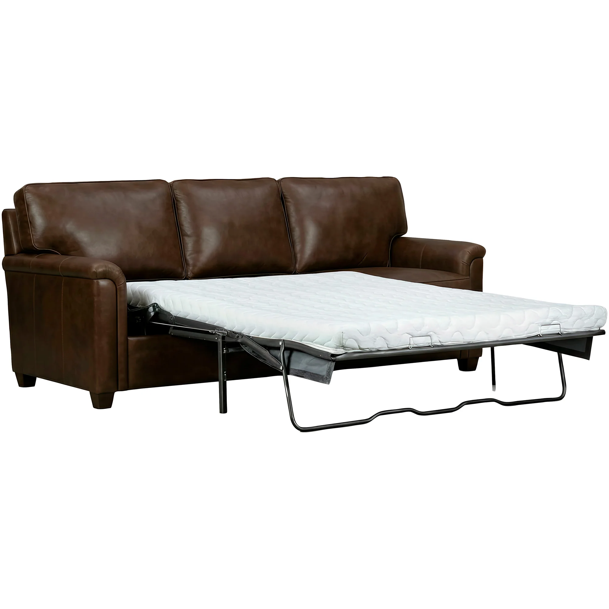 Warren Feather Blend Leather Sofa Sleeper - Image 6