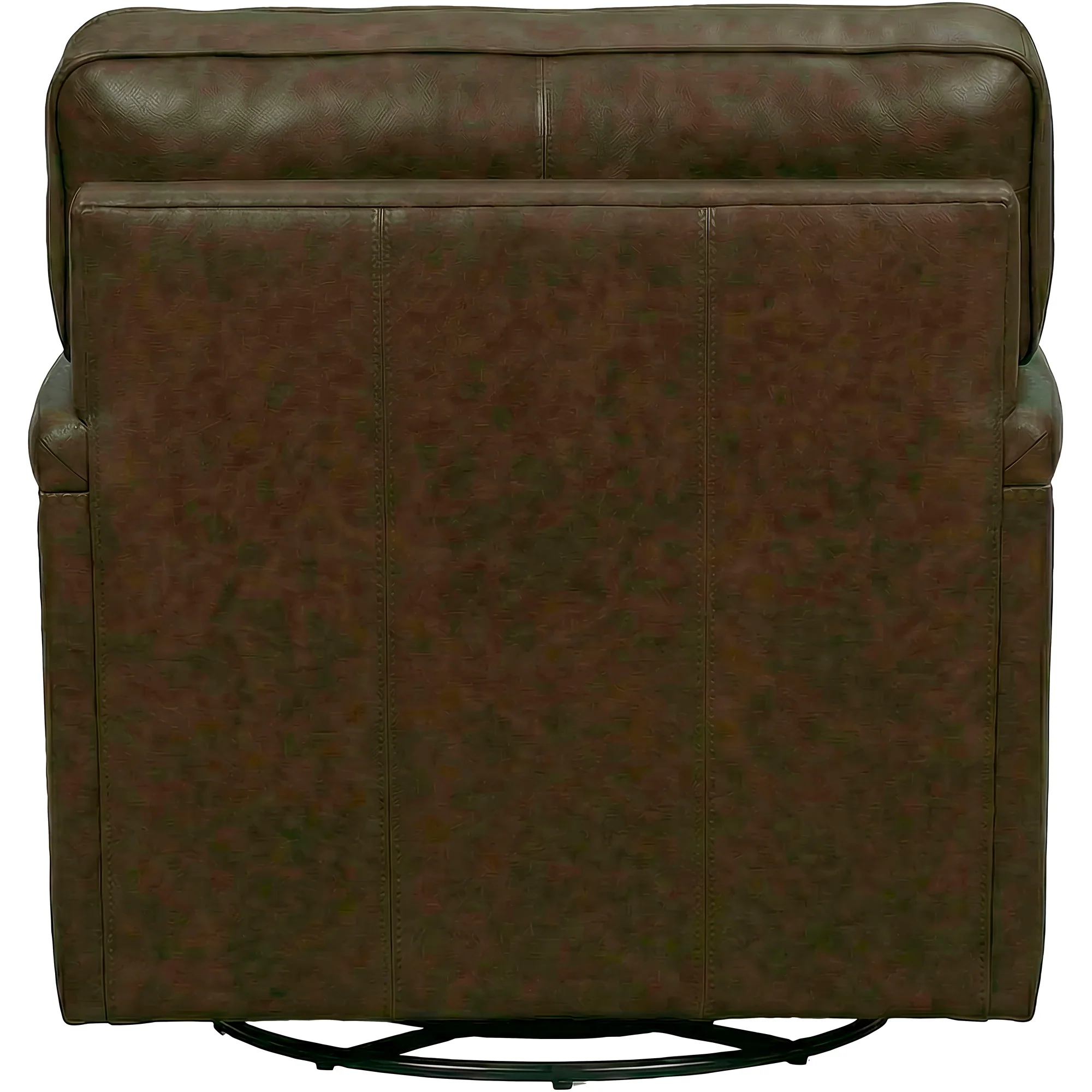 Warren Feather Blend Leather Swivel Chair - Image 4