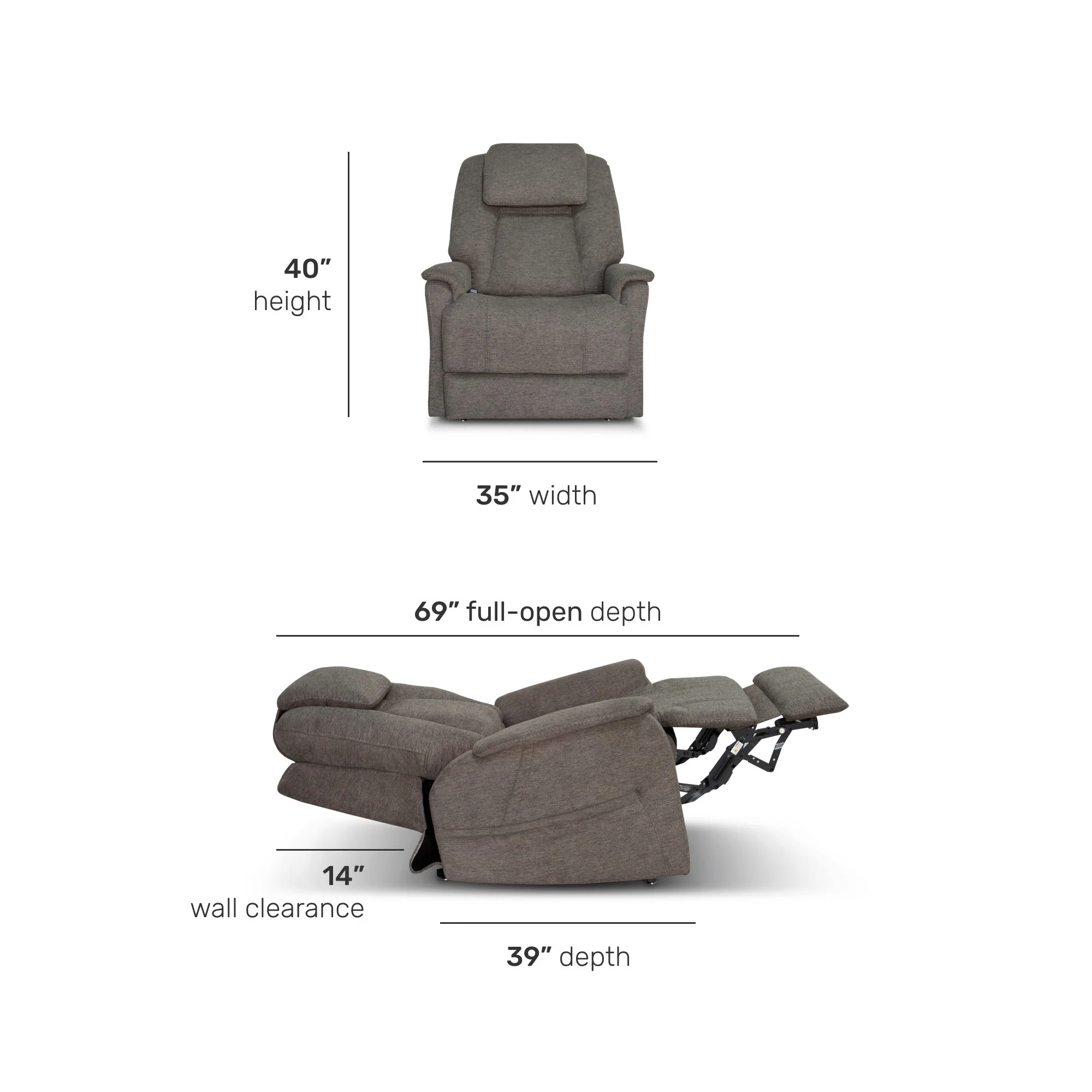Zecliner Model 3+ Petite Lift Recliner - Image 19